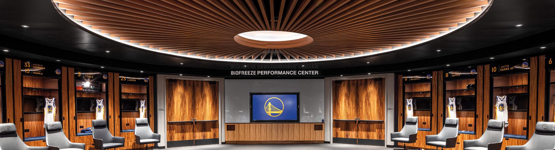 Biofreeze Performance Center_Locker Room_Credit Jason O’Rear Chase Center_Banner