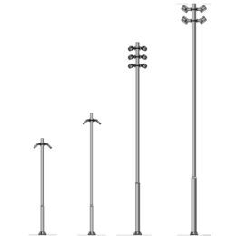 ROUND STRAIGHT ARCHITECTURAL STEPPED POLE