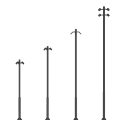 ROUND STRAIGHT ARCHITECTURAL STEPPED POLE