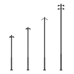 ROUND STRAIGHT ARCHITECTURAL STEPPED POLE